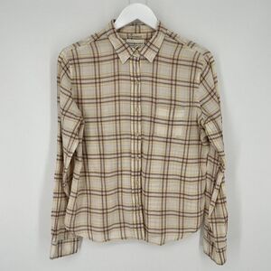 Denim and Supply Button Up‎ Shirt RL Tomboy Casual Ivory Plaid Size Large